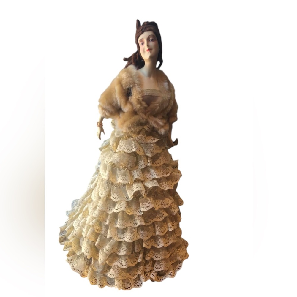 Rare Antique Munzwelite lady Boudoir Lamp